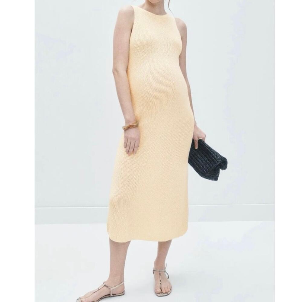 Hatch Quinn Open Knit Maxi Dress Small